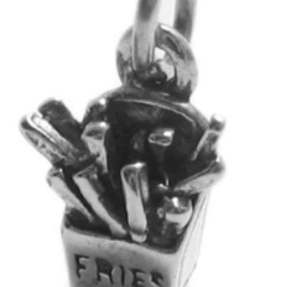FRENCH FRY CHARM IN STERLING SILVER